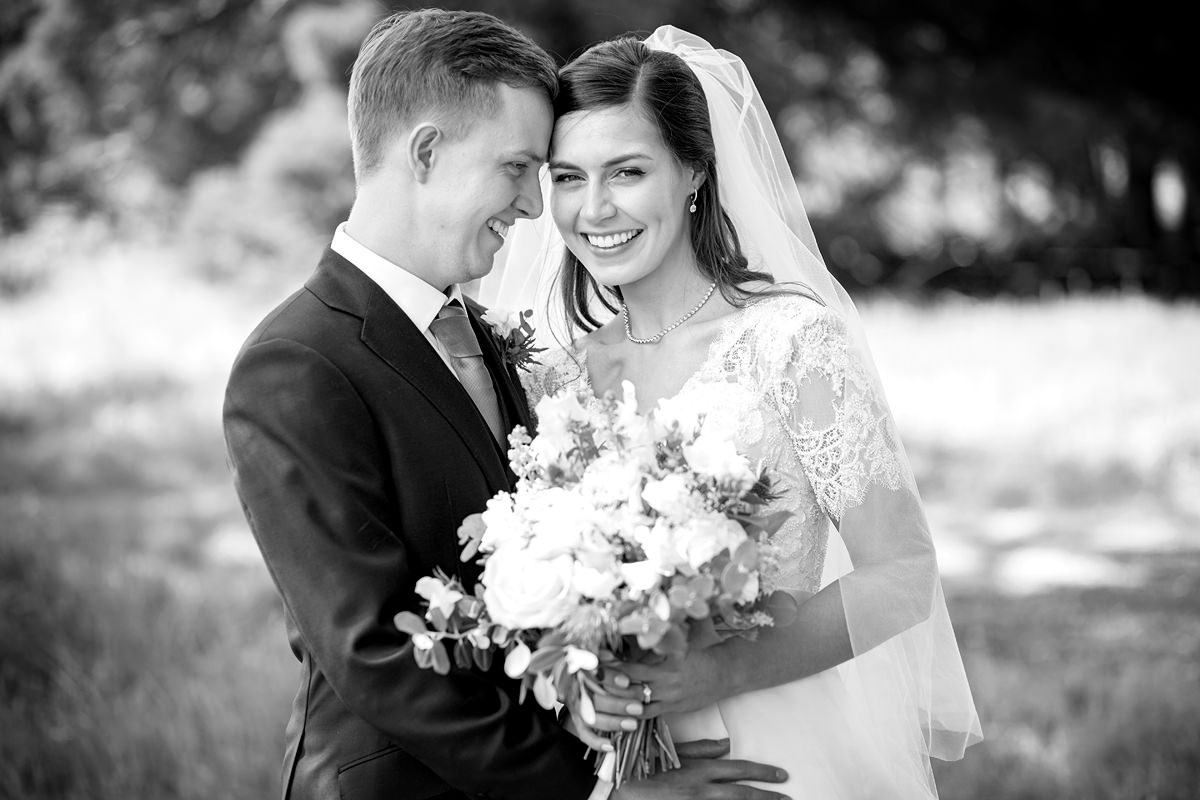 bride and groom portrait at hedsor house