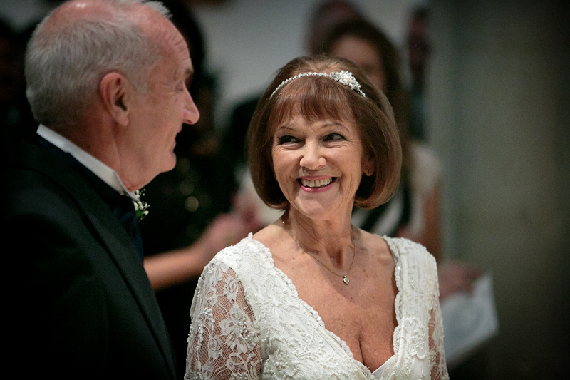 second wedding - bride and groom in ceremony